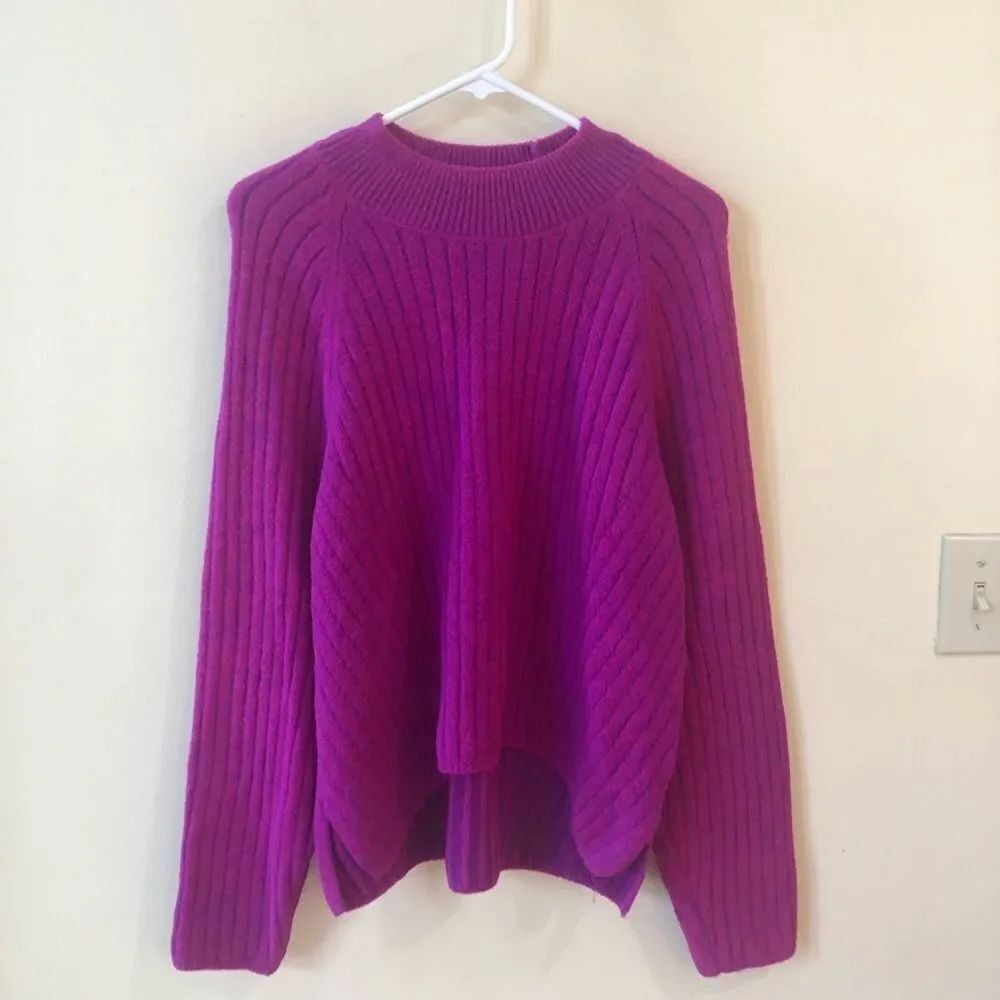 Express Ribbed Mock Neck Long Sleeve Sweater - Picture 5 of 8